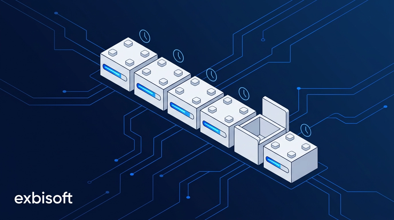 Isometric illustration of sprint cycles being planned and billed incrementally